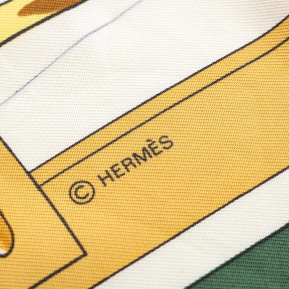 HERMES Yellow Silk Scarf - Picture 2 of 7